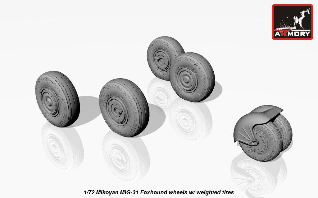 Armory Models AW72025 Mikoyan MiG-31 Foxhound wheels 1/72