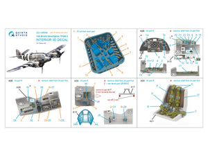 Quinta Studio QD+48556 Bristol Beaufighter TF.Mk.X 3D-Printed &amp;amp; coloured Interior on decal paper (Tamiya) (with 3D-printed resin parts) 1/48 – imagen 2