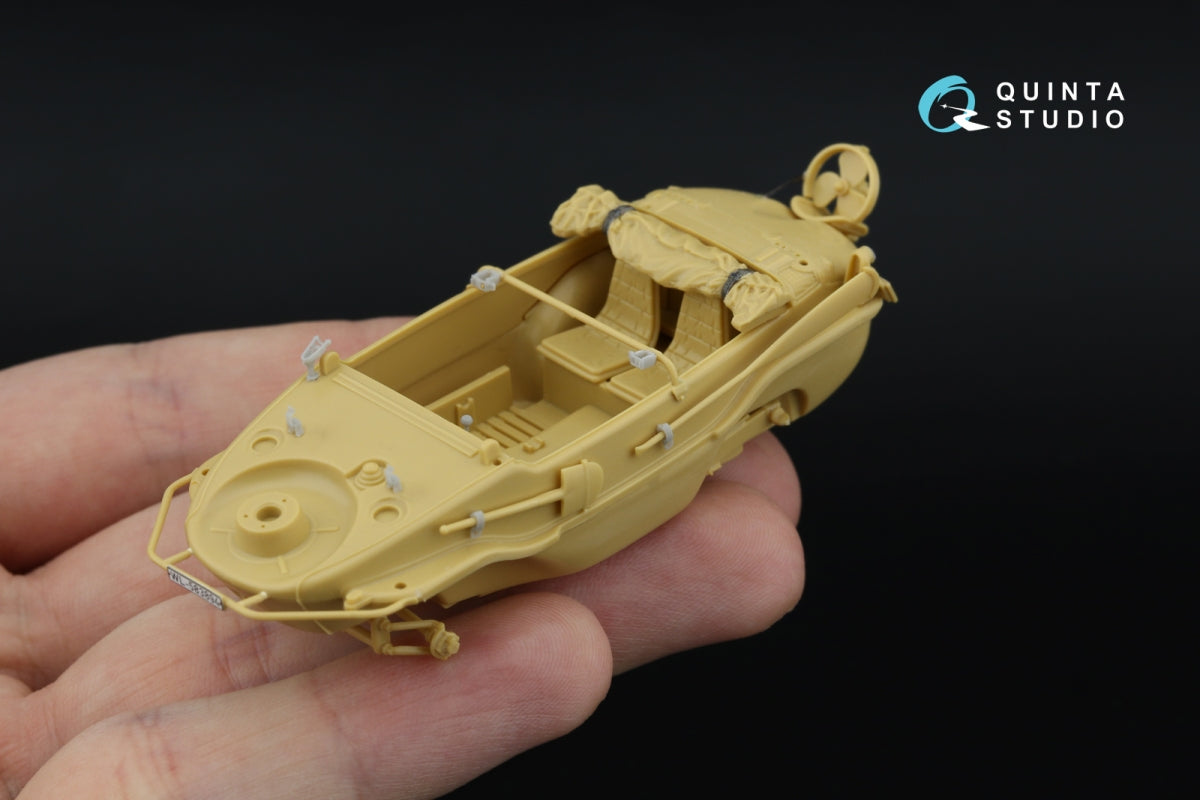 Quinta Studio QD+48553 Schwimmwagen type 166 3D-Printed &amp;amp; coloured Interior on decal paper (Tamiya) (with 3D-printed resin parts) 1/48 – imagen 11