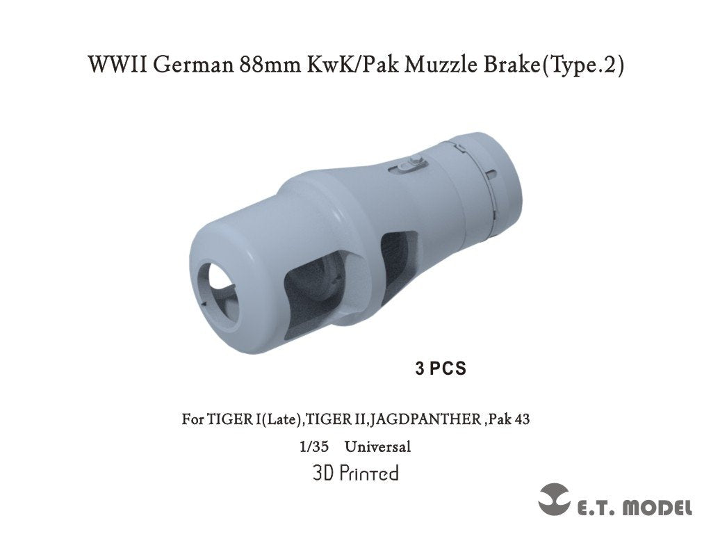 E.T. Model P35-245 WWII German 88mm KwK/Pak Muzzle Brake(Type.2) 1/35