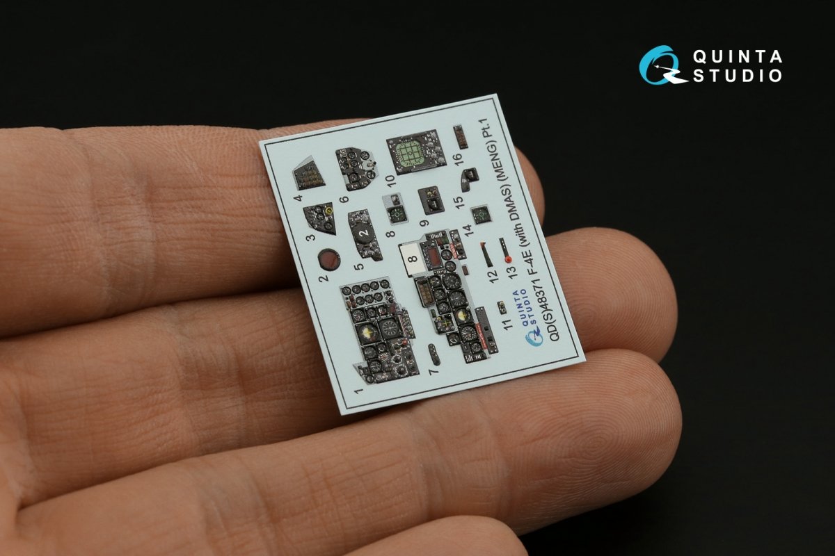 Quinta Studio QD48371 F-4E with DMAS 3D-Printed &amp;amp; coloured Interior on decal paper (Meng) 1/48 – immagine 4