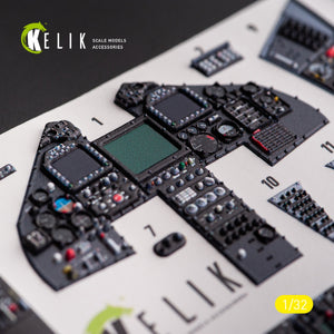 KELIK K32028 F-117A - Type 2 interior 3D decals for Trumpeter kit 1/32 – imagen 4