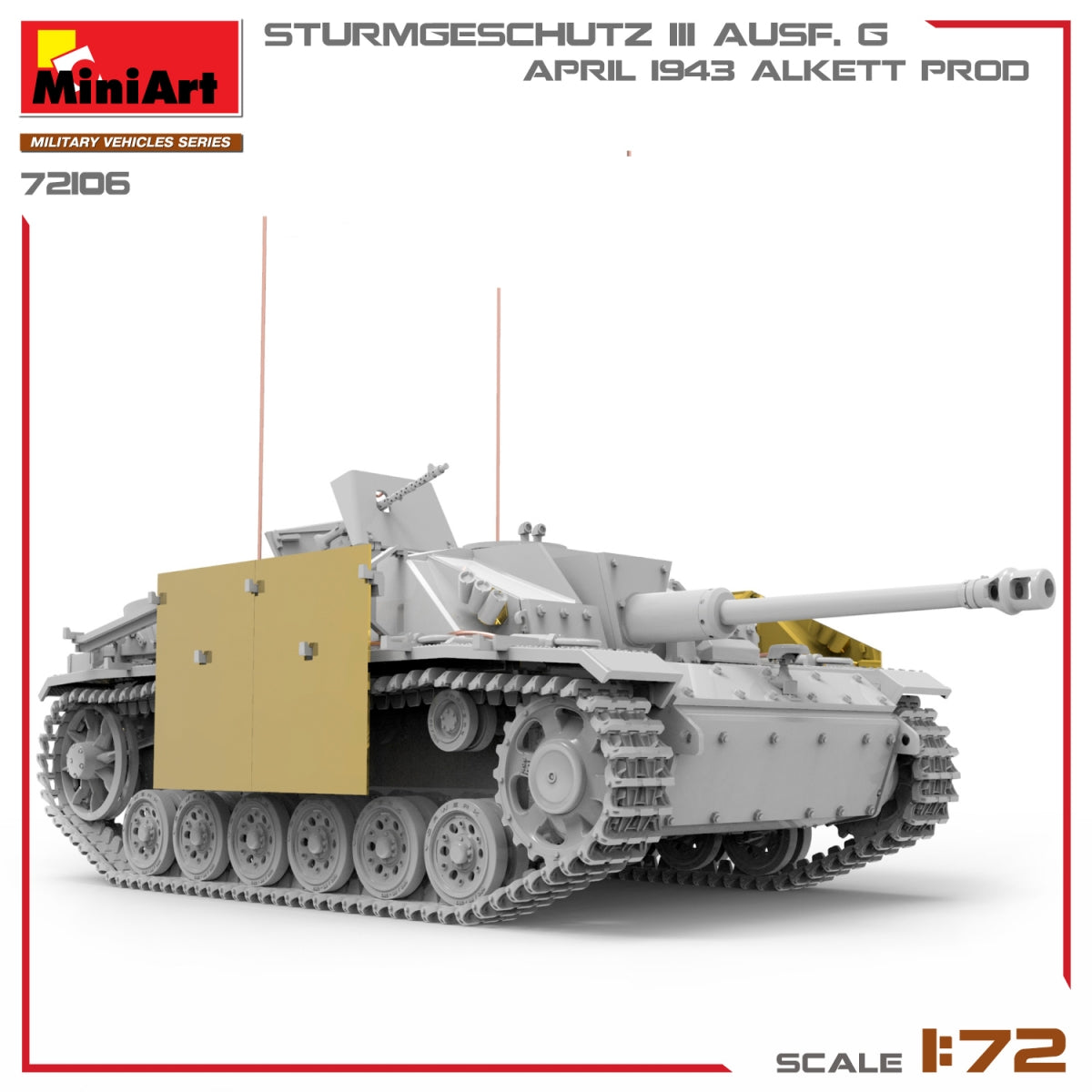 MiniArt 72106 STURMGESCHUTZ III AUSF. G, APRIL 1943 ALKETT PROD. 1/72 – imagen 4