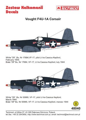 Techmod 48040 - Vought F4U-1A Corsair 1/48 – Bild 2