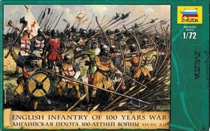 Zvezda 8060 English Infantry of the 100 Years War XIV-XV AD 1/72