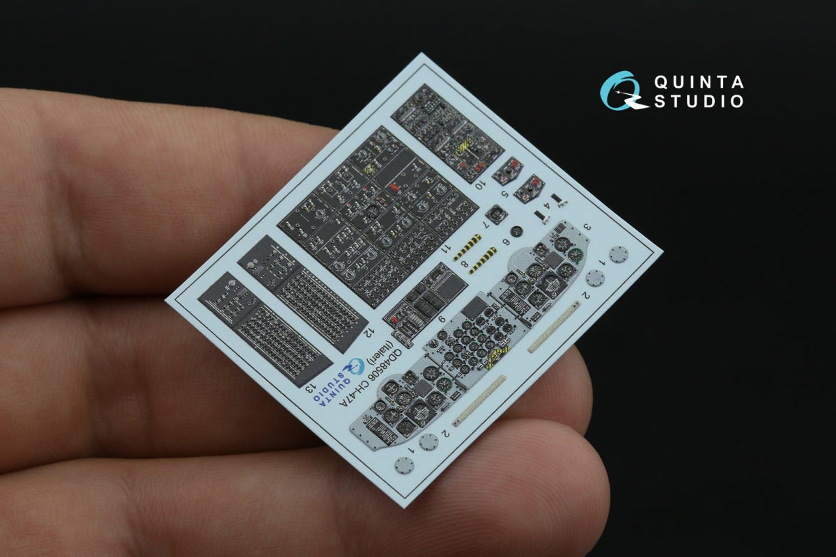Quinta Studio QD48506 CH-47A 3D-Printed coloured Interior on decal paper (Italeri) 1/48 – immagine 4