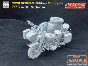 Freedom 16005 R75 with Sidecar WWII German Motorcycle 1/16 – image 9