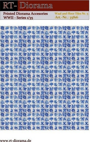RT-Diorama 35816 Printed Accessories: Wall and Floor Tiles No.5 1/35