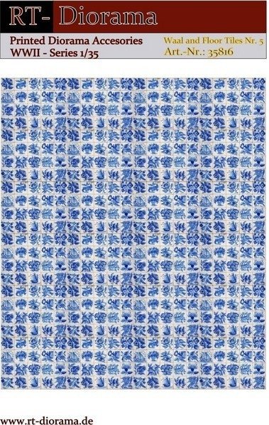 RT-Diorama 35816 Printed Accessories: Wall and Floor Tiles No.5 1/35