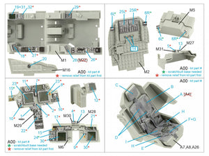 Quinta Studio QD35104 AH-64DI Saraf 3D-Printed &amp;amp; coloured Interior on decal paper (Takom) 1/35 – imagen 2