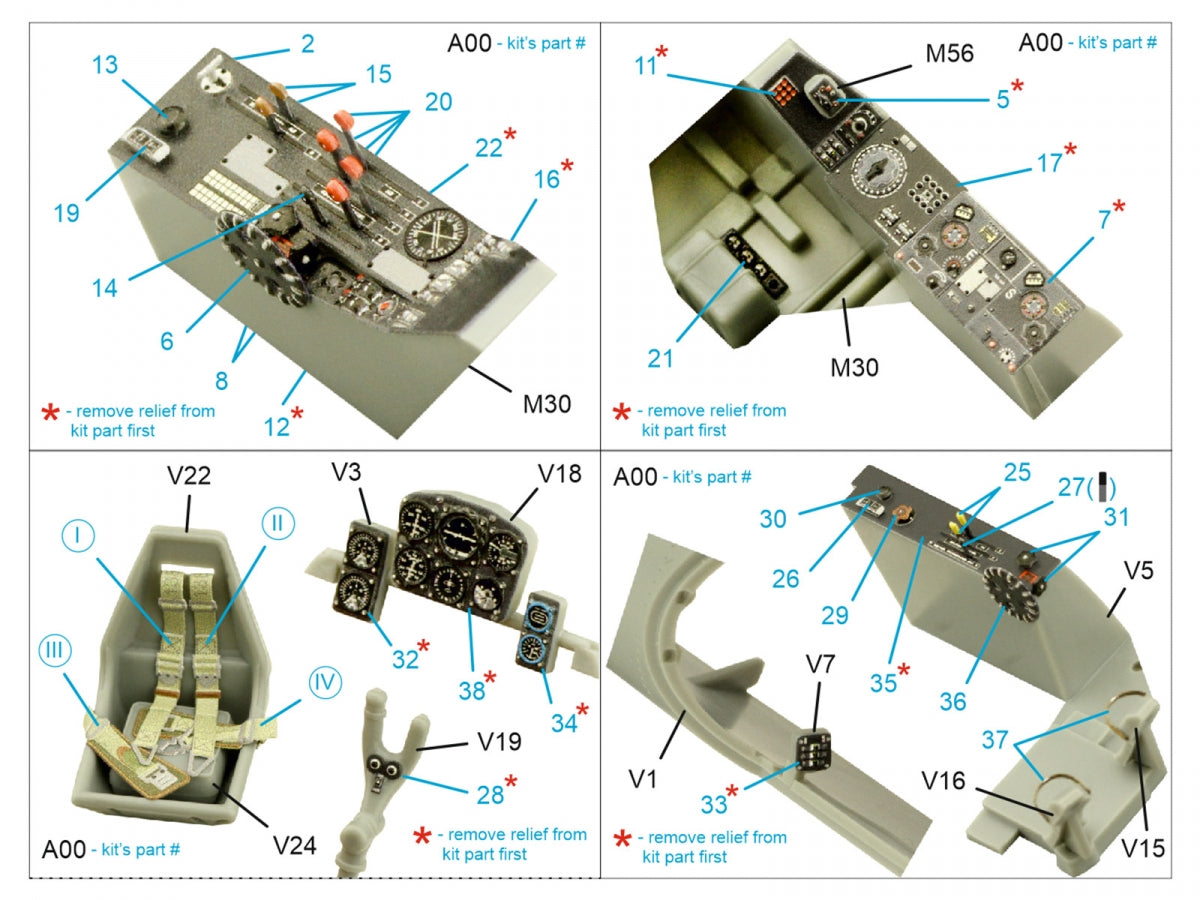 Quinta Studio QD32160 Do 335A-10 3D-Printed &amp;amp; coloured Interior on decal paper (HK models) 1/32 – imagen 3