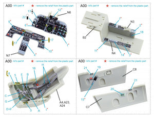 Quinta Studio QD48219 F-5E 3D-Printed &amp;amp; coloured Interior on decal paper (AFV club) 1/48 – imagen 11