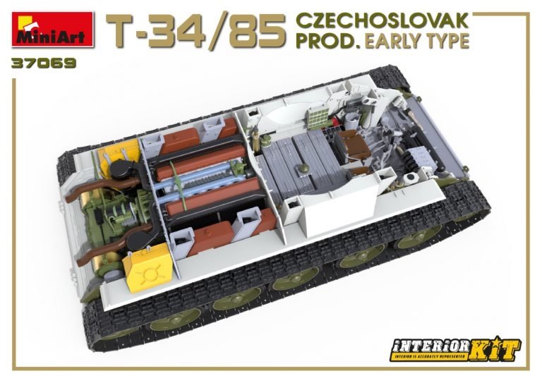 Miniart 37069 T-34/85 Production tchécoslovaque Type précoce 1/35 – image 17
