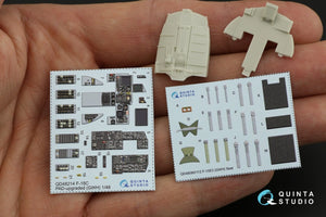 Quinta Studio QD48214 F-15C PAD-upgraded 3D-Printed &amp;amp; coloured Interior on decal paper with resin parts (GWH) 1/48 – imagen 14
