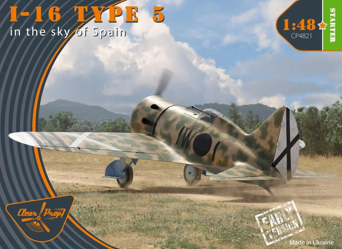 Clear Prop! CP4821 I-16 type 5 (version initiale « dans le ciel d'Espagne ») KIT DE DÉMARRAGE 1/48