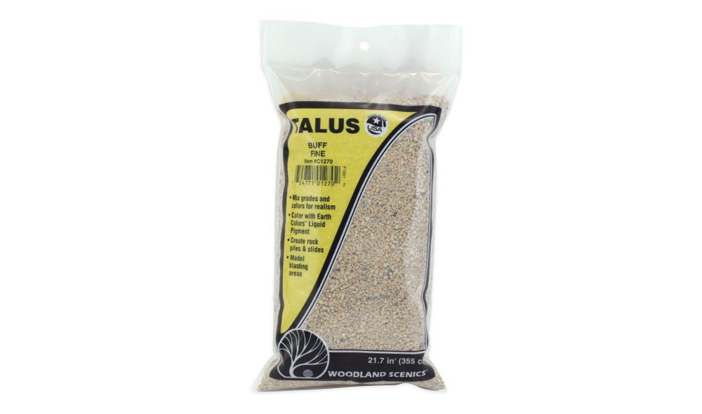 Woodland Scenics WC1270 Fine Buff Talus - kruszywo skalne drobne – zdjęcie 2
