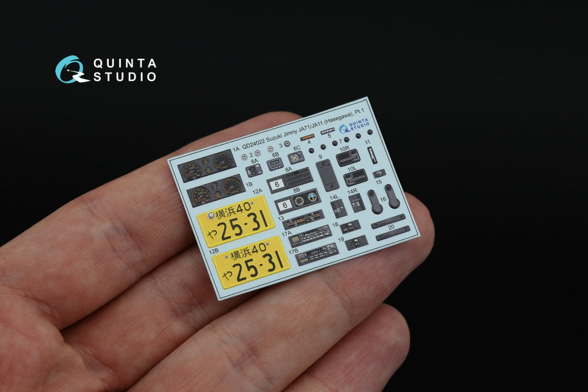 Quinta Studio QD24022 Suzuki Jimny JA71-JA11 3D-Printed coloured Interior on decal paper (Hasegawa) 1/24 – imagen 5
