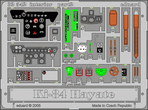 Eduard 32542 Ki-84 Hayate interior 1/32 HASEGAWA – imagen 2