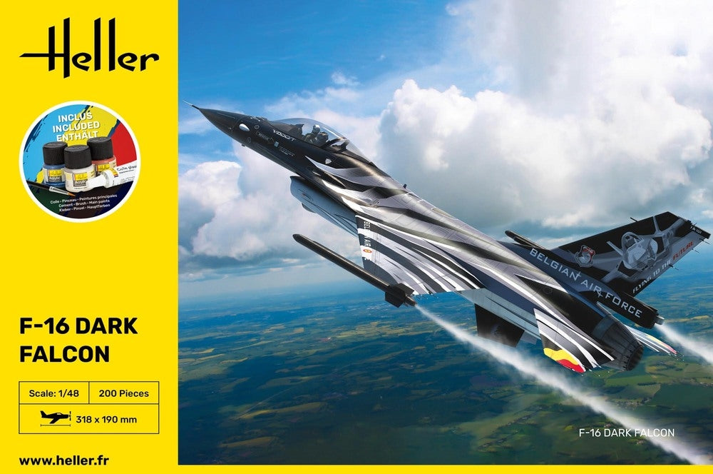 Heller 35411 F-16 Dark Falcon - Starter Kit 1/48 – immagine 2
