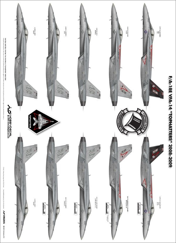 HobbyDecal AL48010V1 F/A-18E Tophatters 2008-2009 1/48 – zdjęcie 3