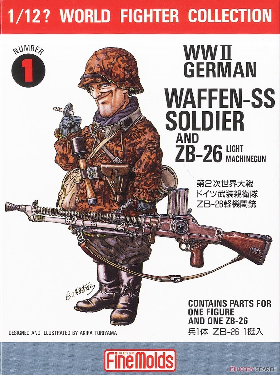 FineMolds FT1 Soldat allemand de la Seconde Guerre mondiale et ZB26 1/12