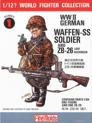 FineMolds FT1 WWII German Soldier &amp;amp; ZB26 1/12