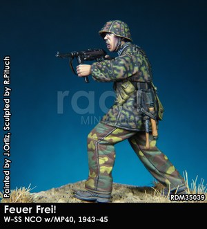RADO Miniatures RDM35039 Feuer Frei W-SS NCO w/Mp-40 1943-45 1/35 – zdjęcie 2