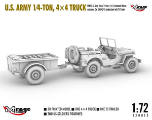 Mirage Hobby 720012 Camion 4x4 de l&amp;#39;armée américaine, 1/4 de tonne, échelle 1/72  – image 6