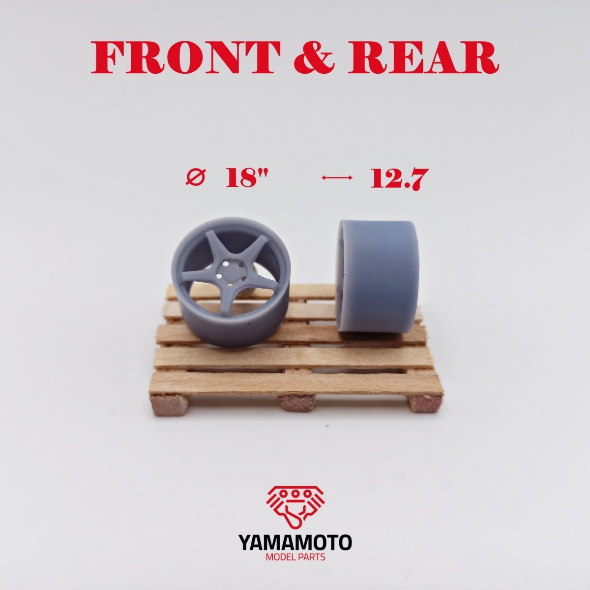 Yamamoto Model Parts YMPRIM7 Enkei TS-5 18&amp;quot; Nuts 1/24 – imagen 2