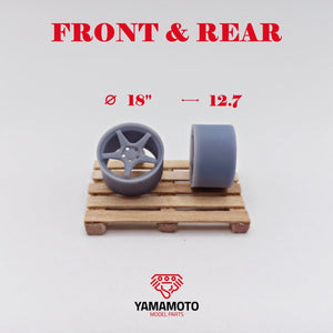 Yamamoto Model Parts YMPRIM7 Enkei TS-5 18&amp;quot; Nuts 1/24 – imagen 2