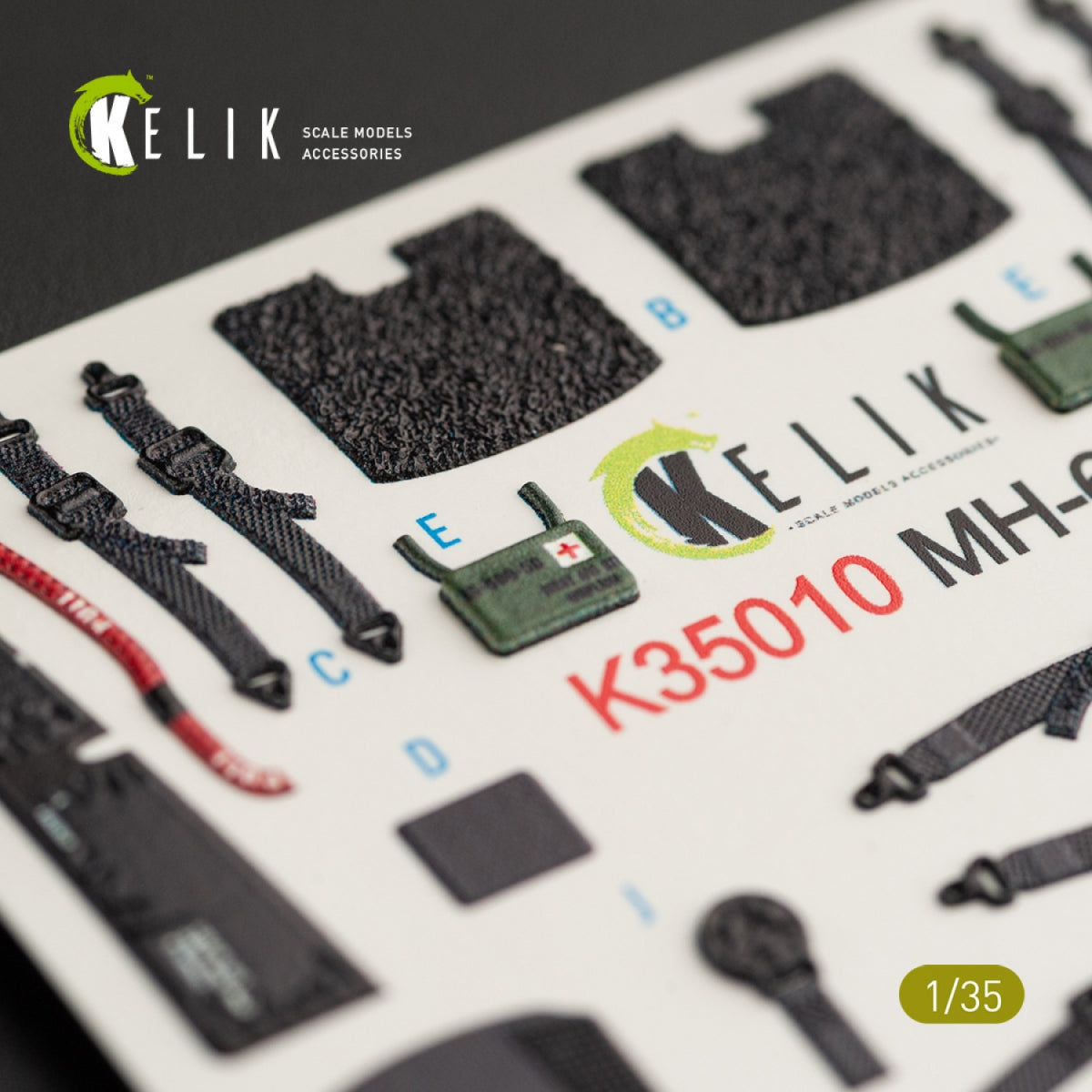 KELIK K35010 MH-60L BLACK HAWK INTERIOR 3D DECALS FOR KITTY HAWK KIT 1/35 – imagen 4