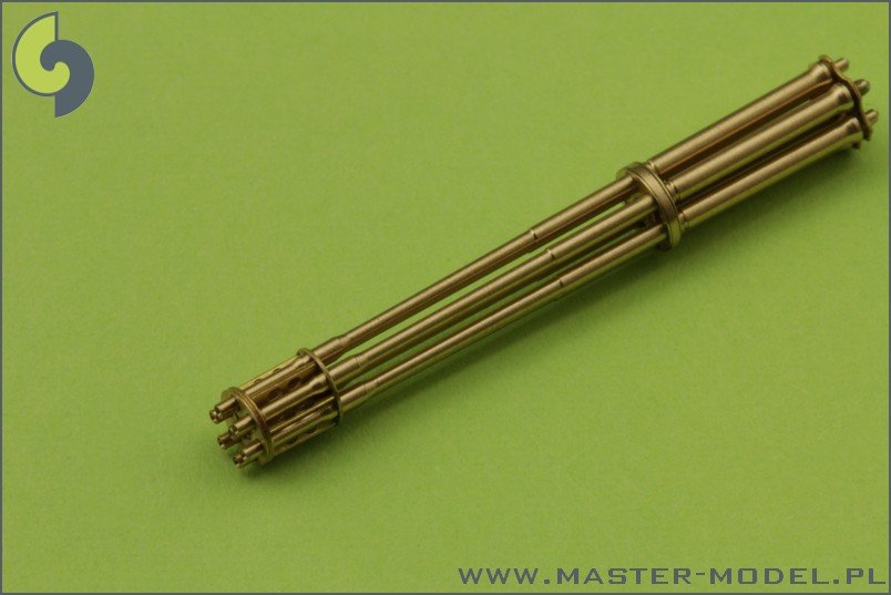 Master AM-48-037 M61 A1 Vulcan - Six-barrelled rotary 20mm cannon - turned barrels with etched barrel clamps 1/48 – immagine 2