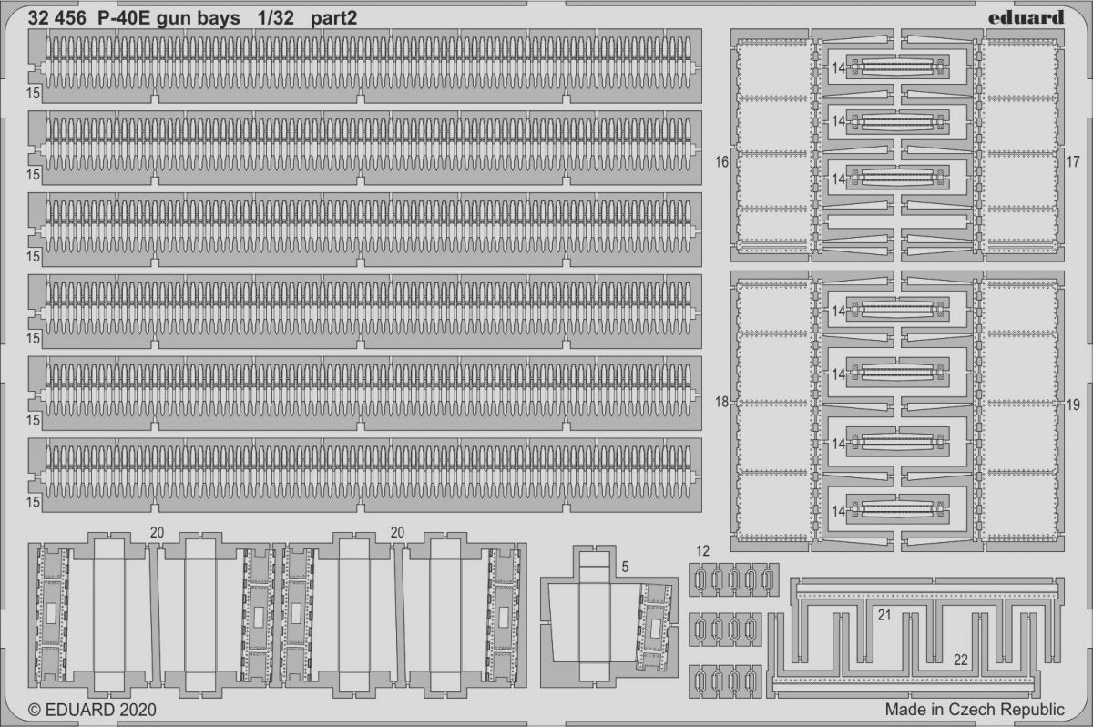Baies de canons Eduard 32456 P-40E 1/32 TRUMPETER – image 2