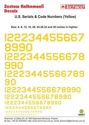 Techmod 48807 - U.S. Serial &amp;amp; Code Numbers 1/48 – imagen 2