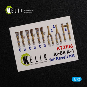 KELIK K72106 Ju-88 A-1 interior 3D decals for Revell kit 1/72 – imagen 2