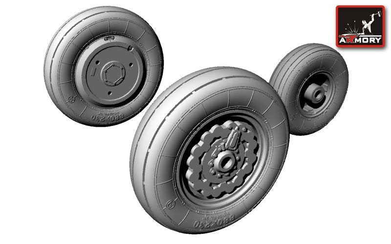 Armory Models AW72009 Sukhoj Su-7BKL wheels 1/72 – imagen 2