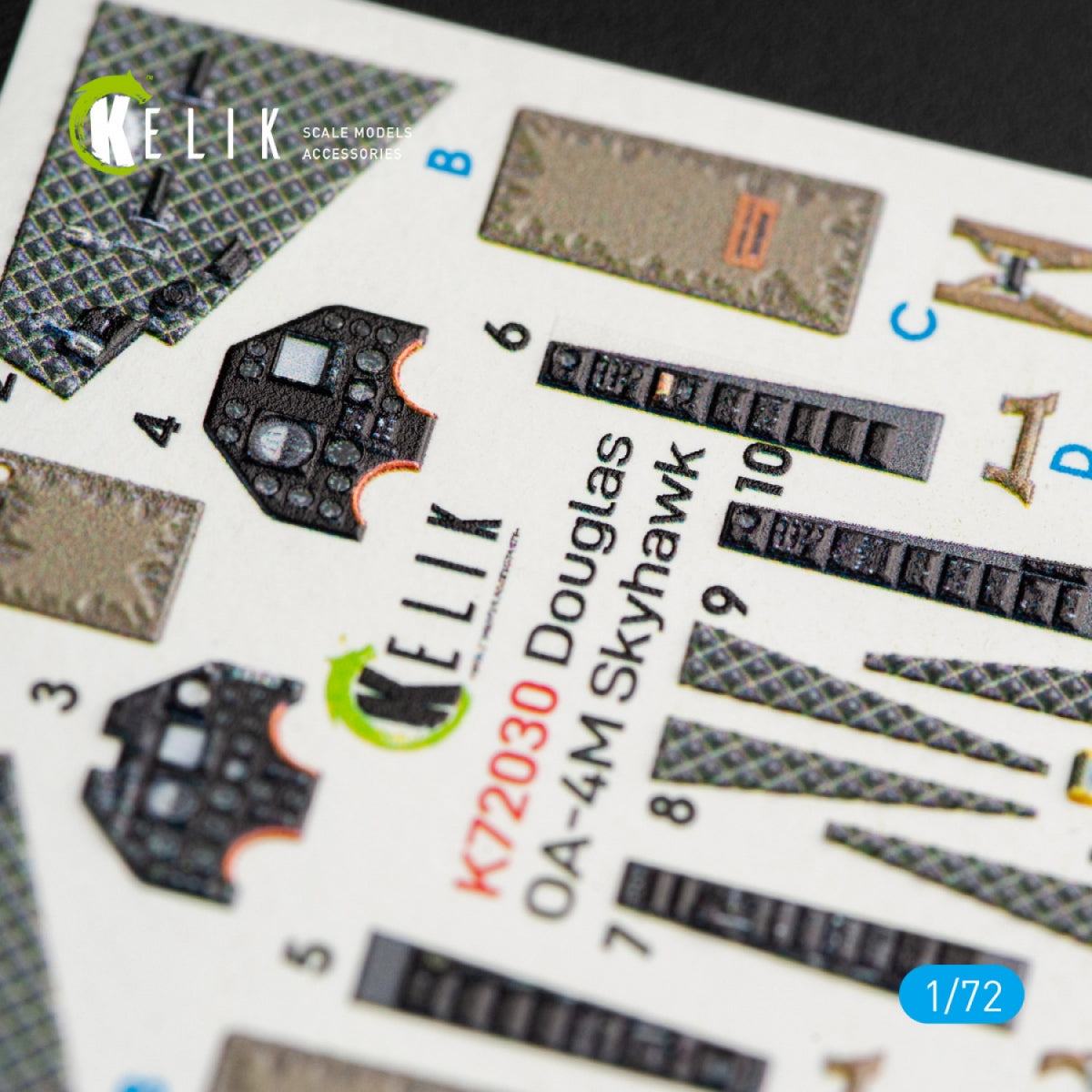 KELIK K72030 OA-4M &amp;quot;SKYHAWK&amp;quot; INTERIOR 3D DECALS FOR FUJIMI/HOBBY 2000 KIT 1/72 – zdjęcie 2