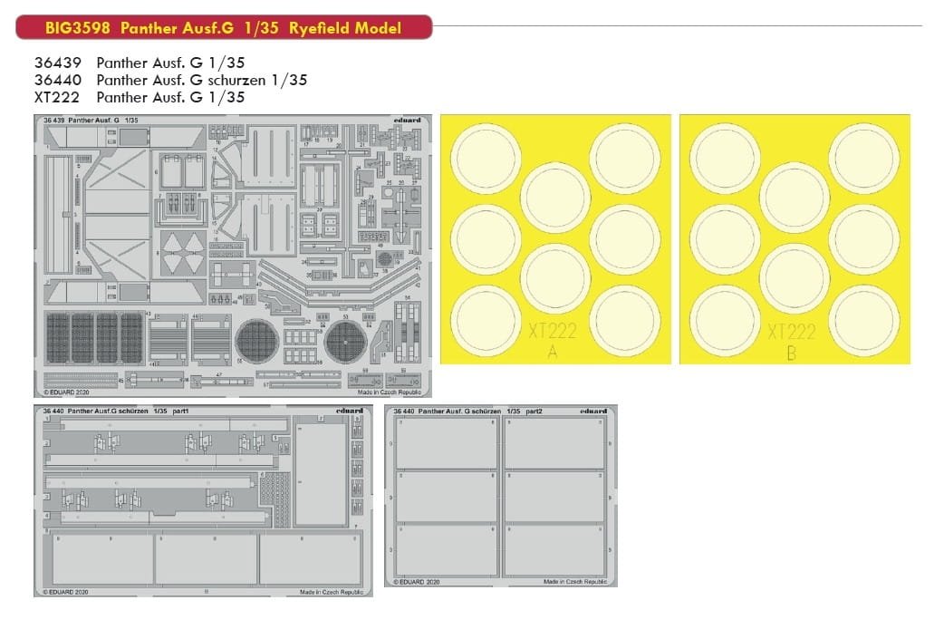 Eduard BIG3598 Panther Ausf. G 1/35 for RYEFIELD MODEL – Bild 2