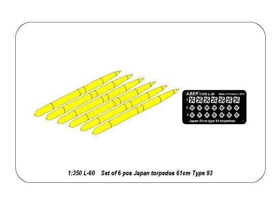 Aber 350L-60 Coffret de 6 torpilles japonaises 61 cm Type 93 (1/350) – image 7