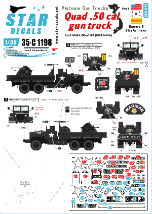 Star Decals 35-C1198 Vietnam Gun Trucks 5 1/35