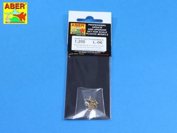 Aber 200L-06 Set of barrels for one eight-barrelled two-pounder &amp;#39;pom-pom&amp;#39; A/A gun 1/200 – imagen 5