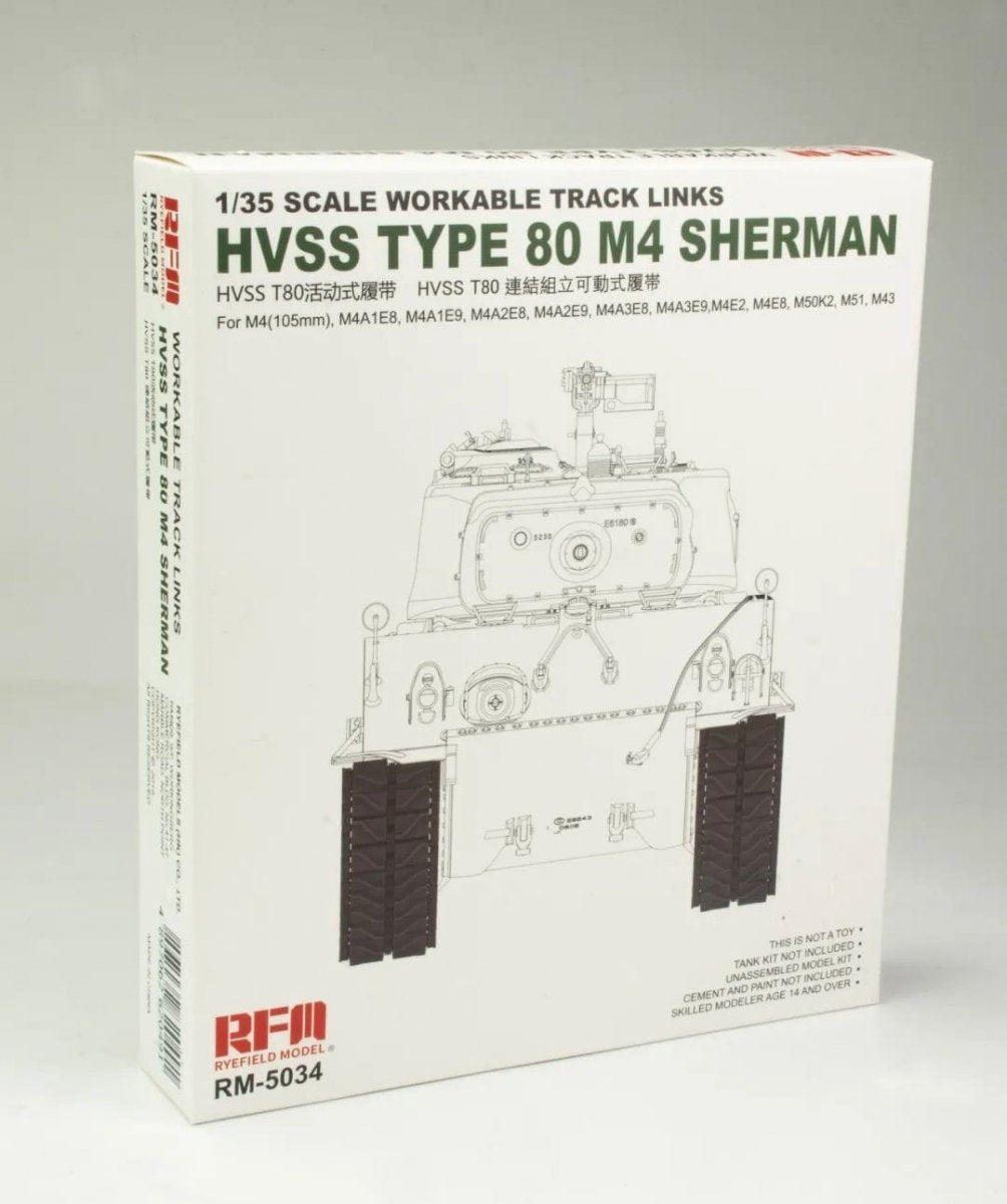 Rye Field Model 5034 HVSS T80 Track for M4 Sherman 1/35 – zdjęcie 2