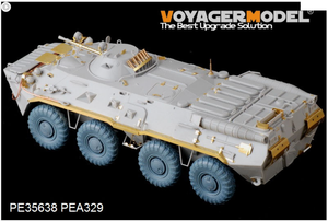 Maquette Voyager PE35638 BTR-80 russe moderne de base (lance-fumigènes inclus) (Pour TRUMPETER 01594) 1/35