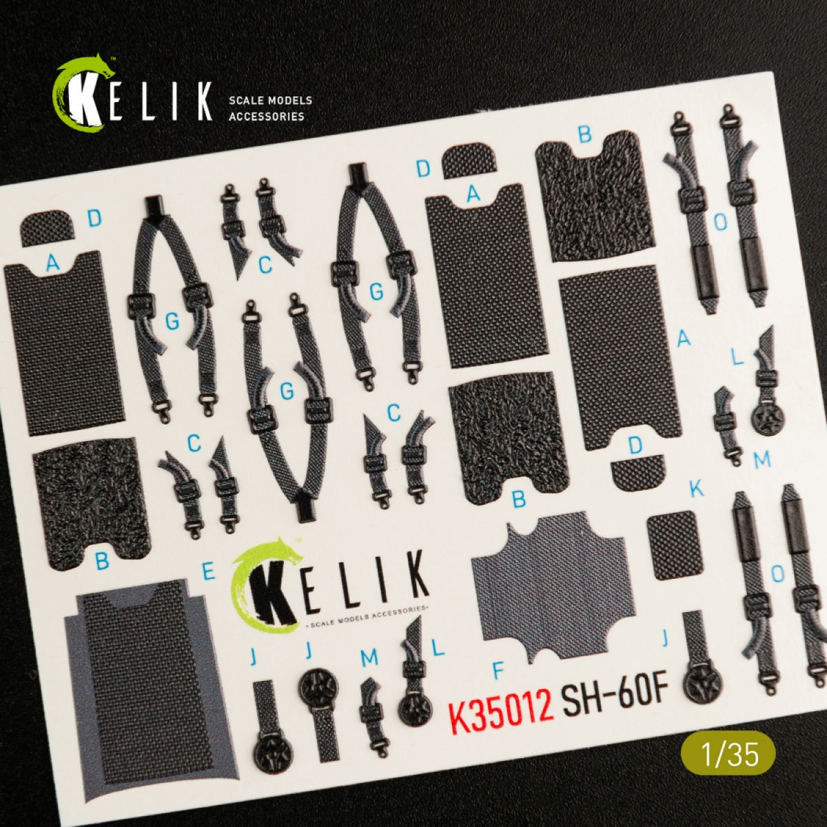 KELIK K35012 SH-60F OCEAN HAWK INTERIOR 3D DECALS FOR KITTY HAWK KIT 1/35