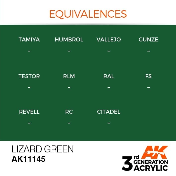 AK Interactive AK11145 LIZARD GREEN – STANDARD 17ml – Bild 3