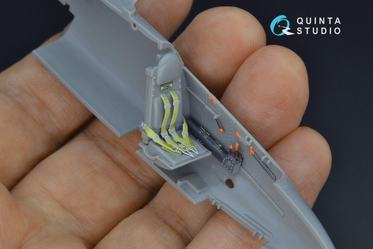 Quinta Studio QD48162 He 162 3D-Printed &amp;amp; coloured Interior on decal paper (Dragon) 1/48 – immagine 2