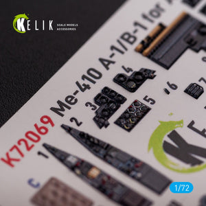KELIK K72069 Messerschmitt Me410A-1 interior 3D decals for Airfix kit 1/72 – imagen 7