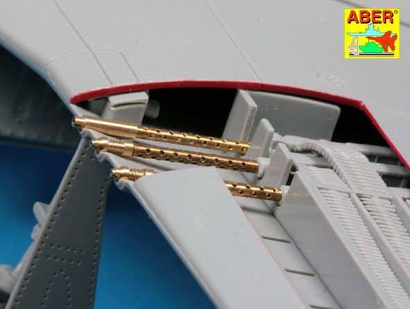 Aber A32108 Set of 6 turned U.S. cal .50 (12,7mm) Browning M2 barrels for P-51 Mustang 1/32 – imagen 4