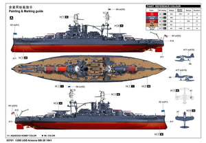 Trumpeter 03701 USS Arizona BB-39 1/200 – imagen 44