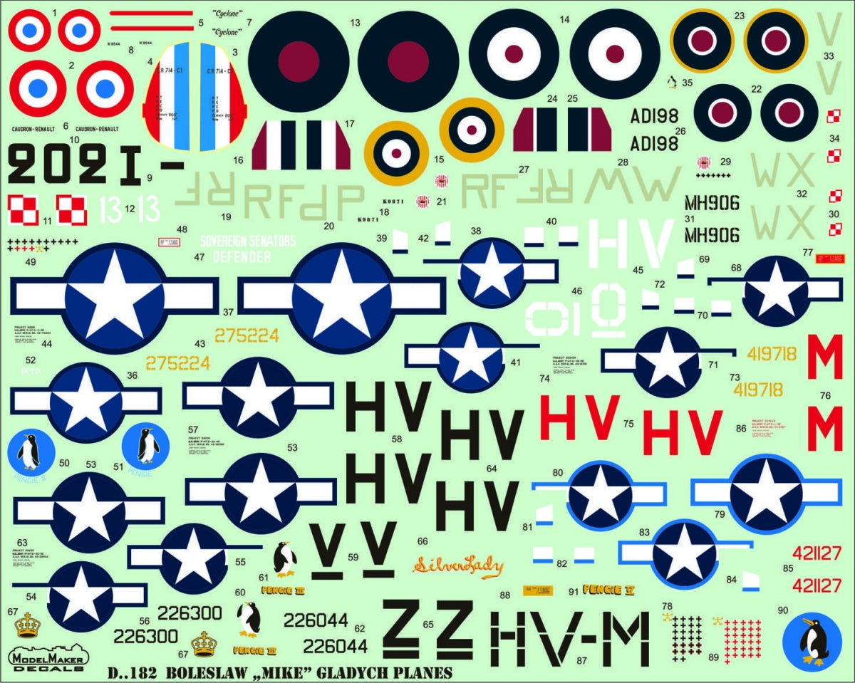 ModelMaker Decals D48182 Boleslaw &amp;quot;Mike&amp;quot; Gladych Planes 1/48 – Bild 2
